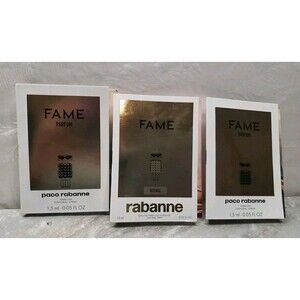 Paco Rabanne FAME asst Eau de Parfum Intense .05 Oz / 1.5mL each 3-Pc Sample